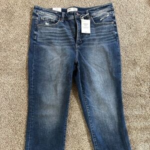 BKE Parker high rise cropped straight jeans